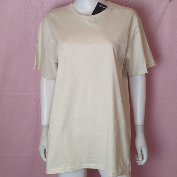 Nasty Gal We're Off the Road Short Sleeve Graphic Tee in Sand size Medium - Picture 3 of 5